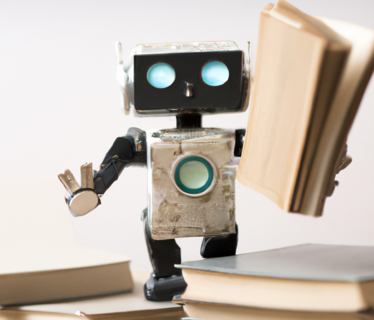 Robot with books